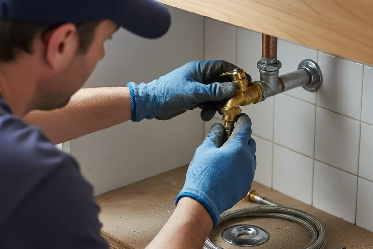 Shutoff valve and fitting work during Emergency Plumbing in New Lisbon